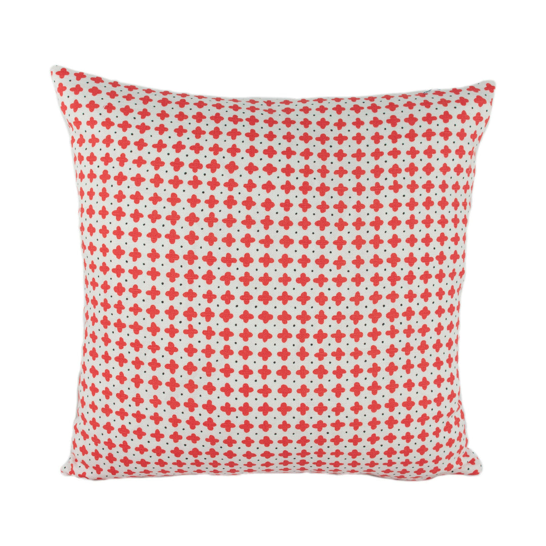 Vera Neumann for Schumacher - Polka - Red - Bold Cross & Petite Polka Dot Designer Cushion Cover - Handmade Throw Pillow - Luxury Home Decor.