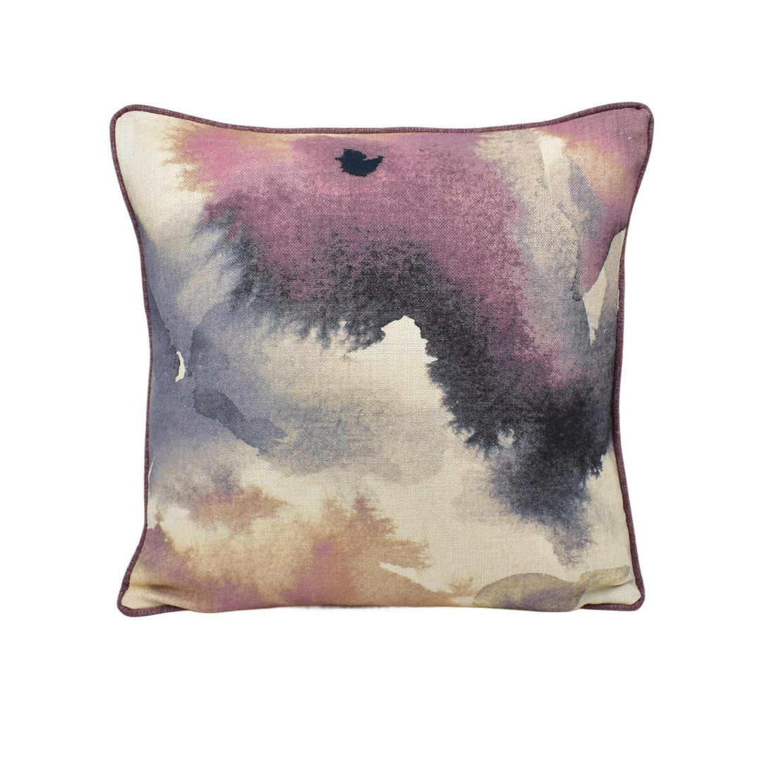 Harlequin - Flores -  Damson / Viola / Blush - Elegant Abstract Watercolour Floral Designer Cushion Cover Luxury Throw Pillow Handmade Home.