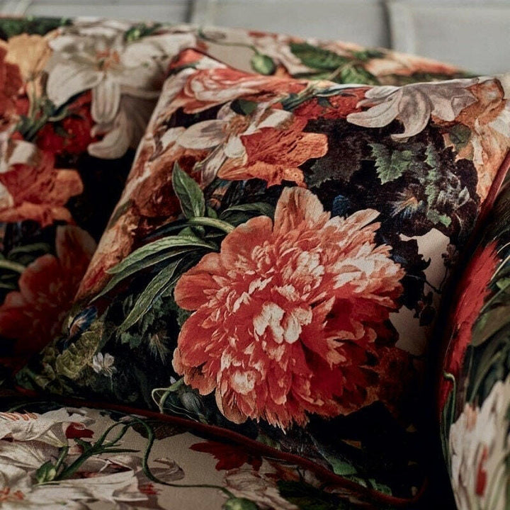 G P & J Baker - Mulberry Home  Fabric - Floral Pompadour  Velvet A Stunning Fabric - Cushion/pillow throws - Many Sizes Available.