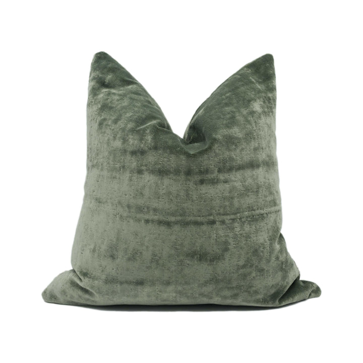 Zoffany - Curzon - Green / Slate - Opulent Plush Velvet Cushion Cover - Handmade Throw Pillow - Designer Home Décor.