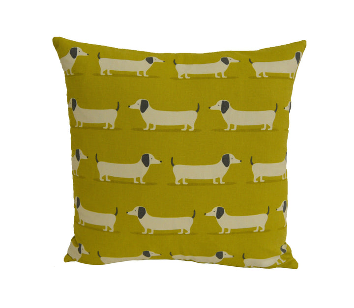 Fryetts - Hound Dog - Ochre - Cushion Cover  Pillow Throw Stunning.
