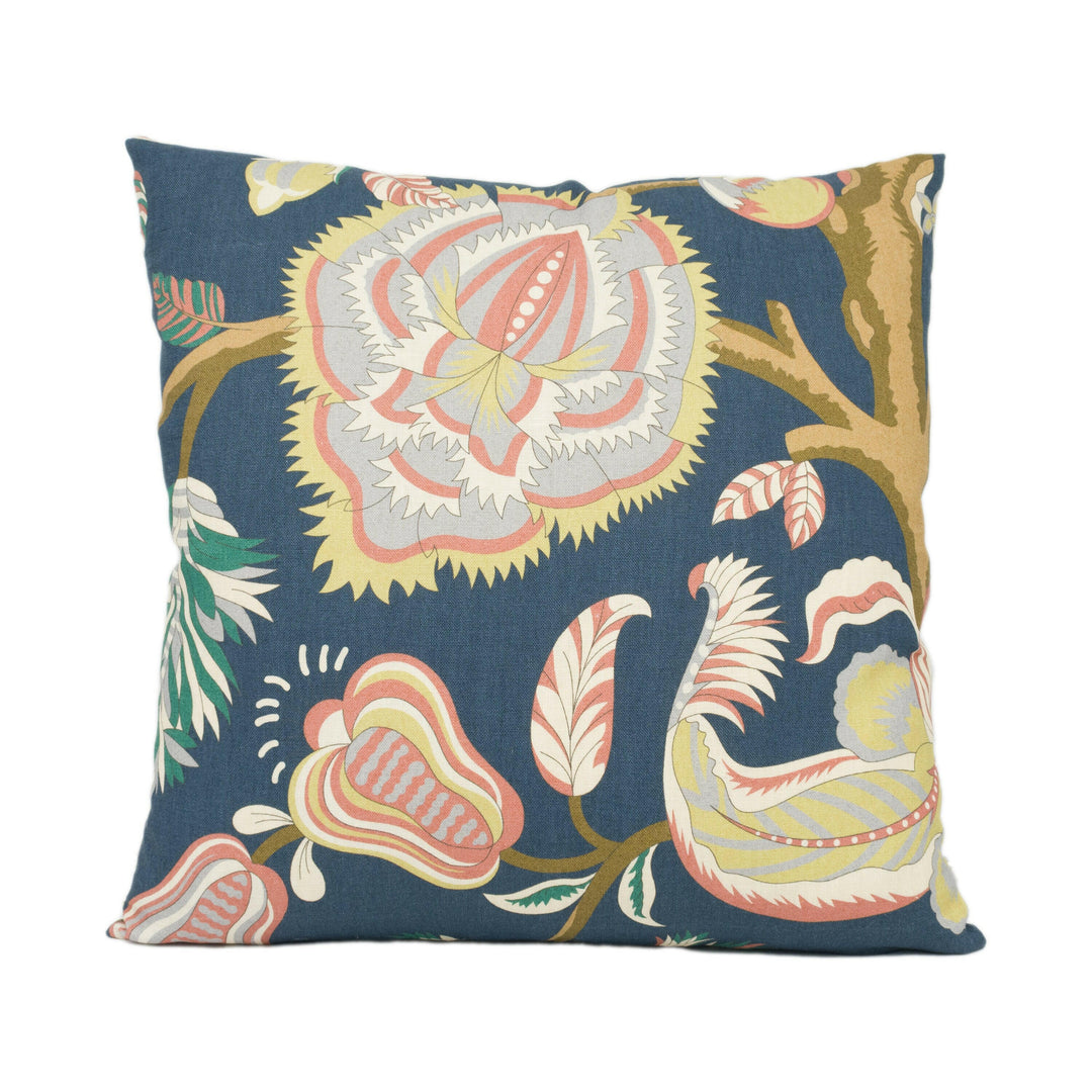 Liberty Fabric - Palampore Trail - Pewter Blue - Stunning Cushion Cover Throw Pillow Designer Home Décor.