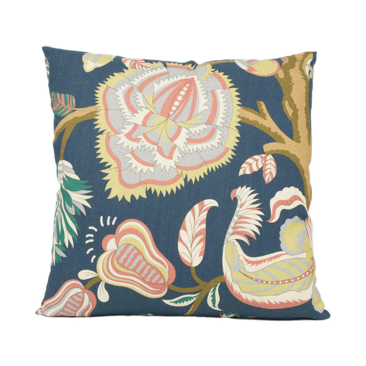 Liberty Fabric - Palampore Trail - Pewter Blue - Stunning Cushion Cover Throw Pillow Designer Home Décor.