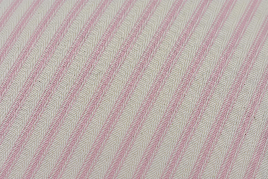 Ian Mankin – Ticking Stripe 1 – Rose – Designer Cotton Ticking Cushion Cover