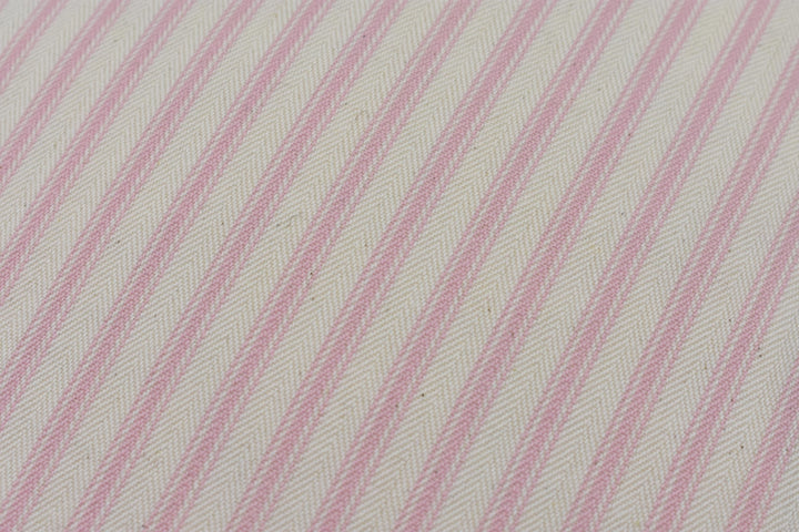 Ian Mankin – Ticking Stripe 1 – Rose – Designer Cotton Ticking Cushion Cover