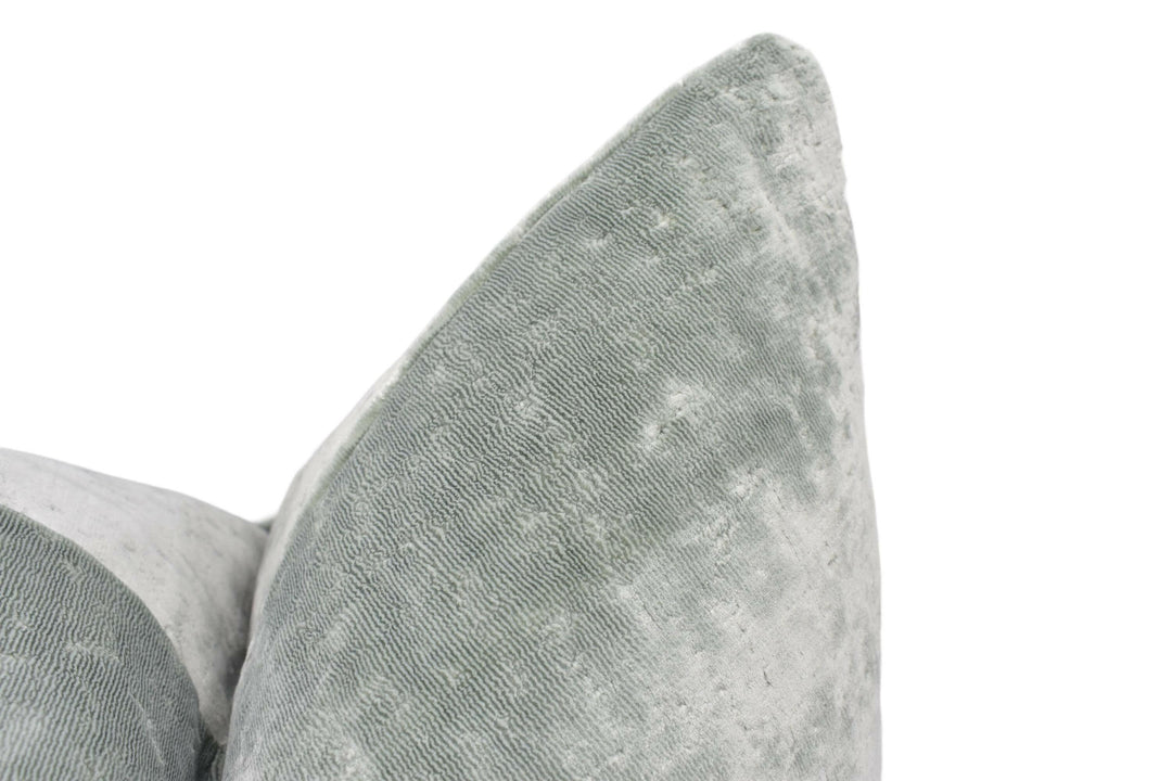 Zoffany - Curzon - Silver - Opulent Plush Jacquard Velvet Cushion Cover - Luxury Throw Pillow - Handmade Home Décor - Scatter Sofa Cushion.