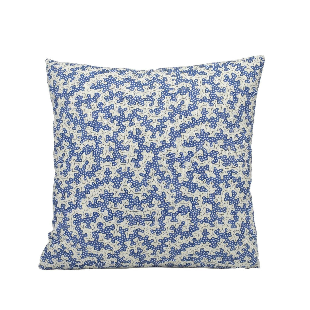Sanderson - Truffle - Indigo - Interesting Small Scale Dotted Mushroom Designer Cushion Cover - Handmade Throw Pillow - Luxury Home Decor.