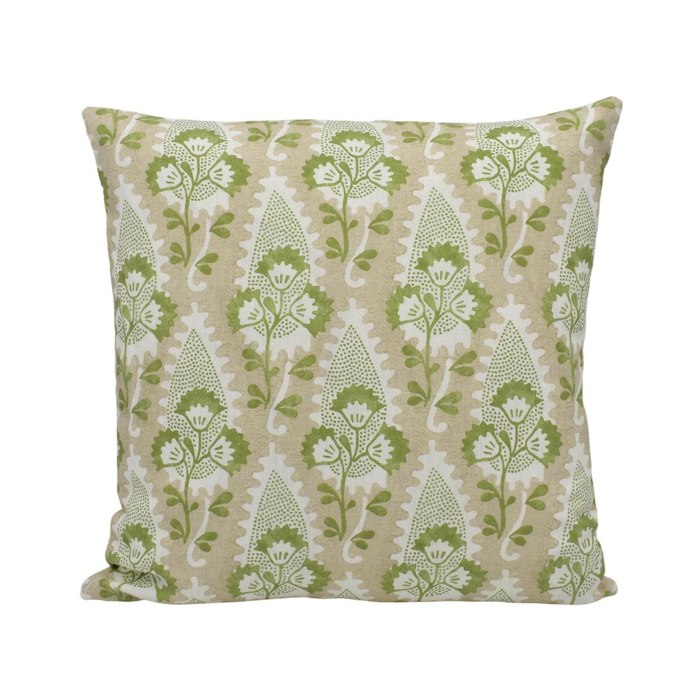 Anna French x Thibaut - Cornwall - Green and Beige - Beautiful Botanical Paisley Designer Cushion Cover - Luxury Throw Pillow - Handmade.