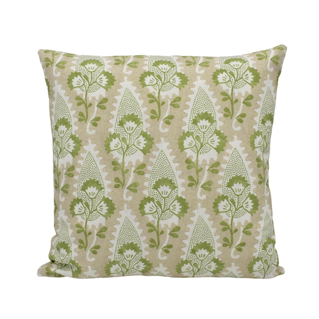 Anna French x Thibaut - Cornwall - Green and Beige - Beautiful Botanical Paisley Designer Cushion Cover - Luxury Throw Pillow - Handmade.