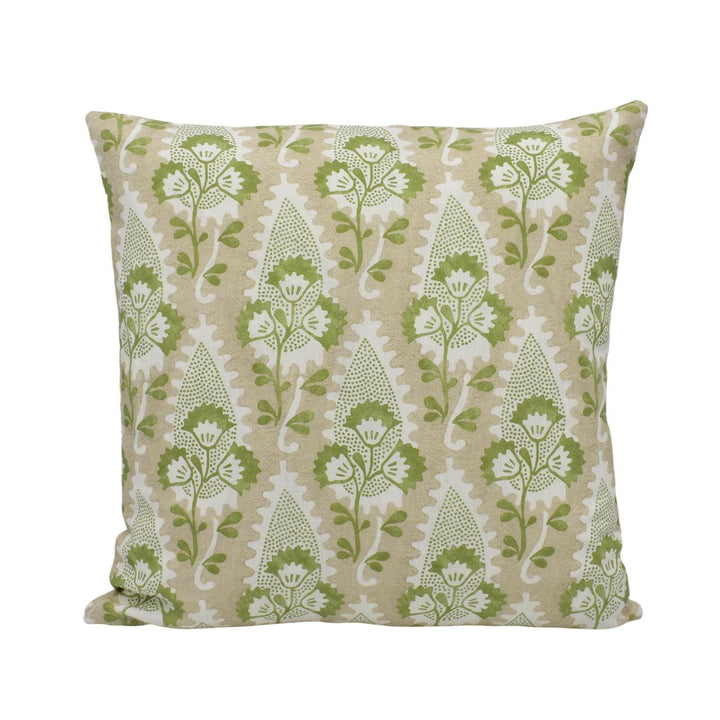 Anna French x Thibaut - Cornwall - Green and Beige - Beautiful Botanical Paisley Designer Cushion Cover - Luxury Throw Pillow - Handmade.