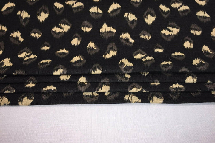 Lee Jofa & Kelly Wearstler Feline in Ebony Beige Made To Measure Professionally Made Roman Blind.