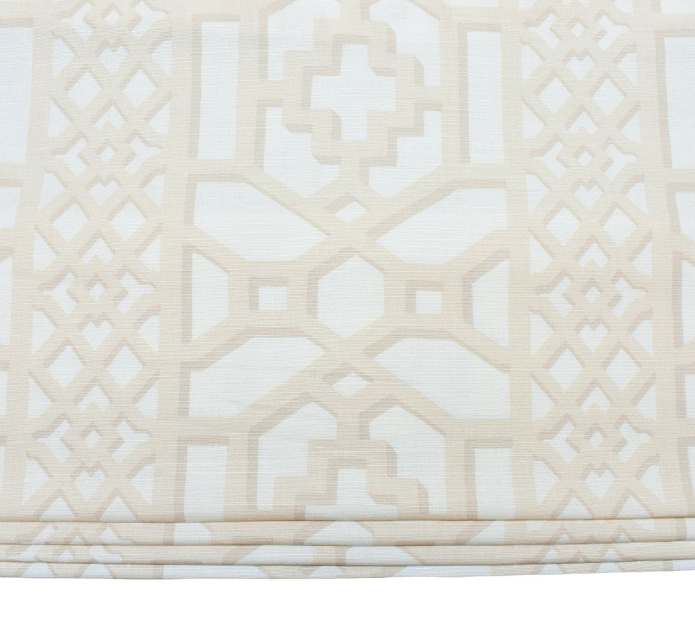 Schumacher - Zanzibar Trellis - Blush - Made To Measure Professionally Made Roman Blind.