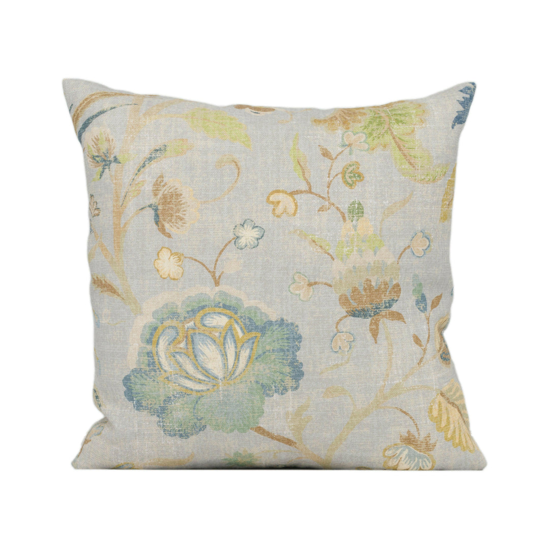 Colefax &amp; Fowler - Cassandra - Navy - Stylised Tapestry Inspired Floral Cushion Cover - Handmade Throw Pillow - Designer Home Décor.