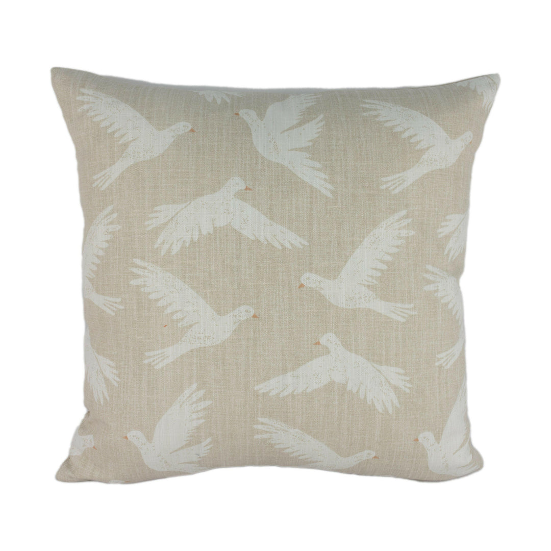 Sanderson - Paper Doves - Linen - Cushion Cover Throw Pillow Designer Home Decor.