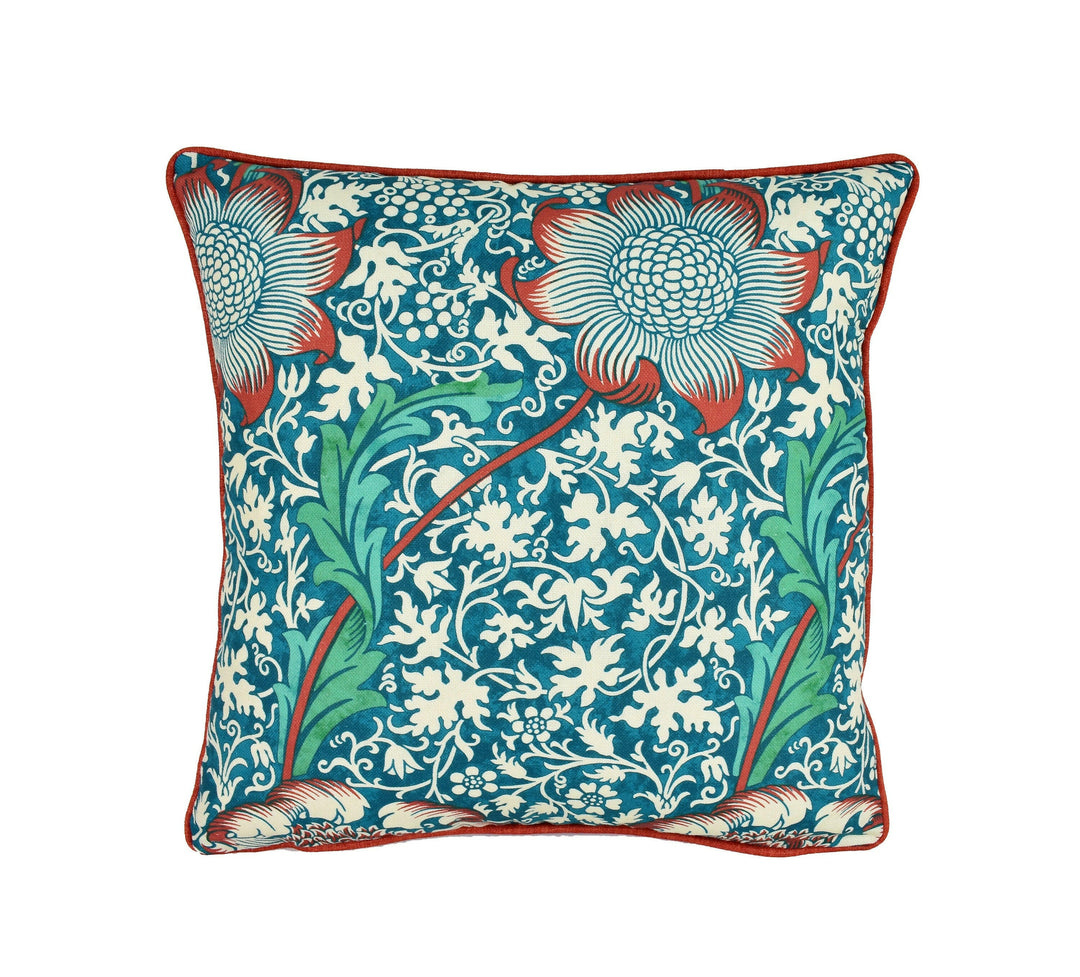 William Morris &amp; Ben Pentreath - Kennet - Aqua / Pink - Cushion Cover Throw Pillow Designer Home Decor.