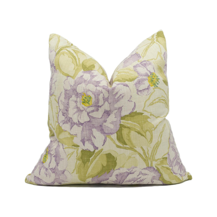 Harlequin - Rosella - Aubergine Lime &amp; Neutral - Soft Floral Rose Cushion Cover - Handmade Throw Pillow - Designer Home Décor.
