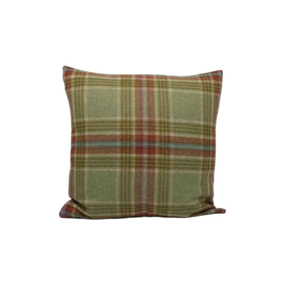 Abraham Moon - Ingleton - Agate - 100% Wool Cushion Cover - Designer Plaid Pillow Cover - Handmade Custom Abraham Moon Pillow.