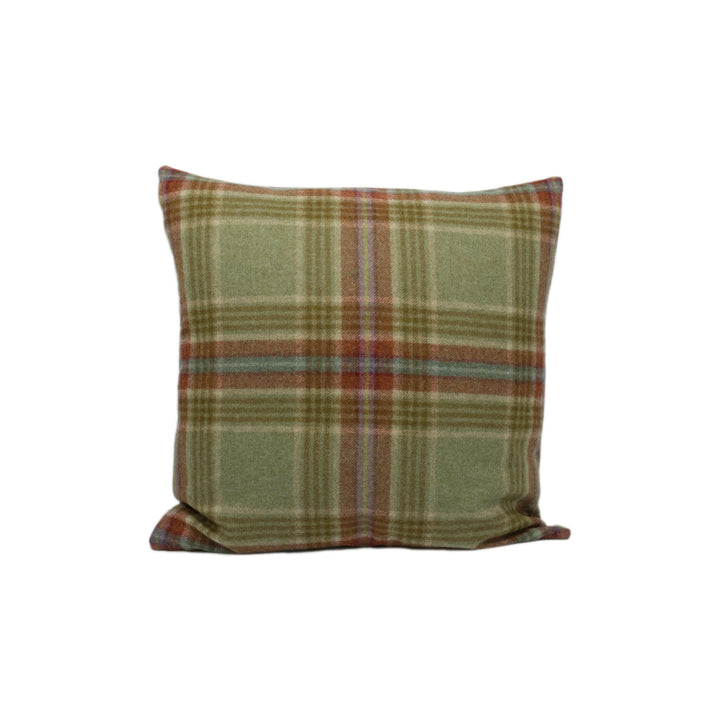 Abraham Moon - Ingleton - Agate - 100% Wool Cushion Cover - Designer Plaid Pillow Cover - Handmade Custom Abraham Moon Pillow.
