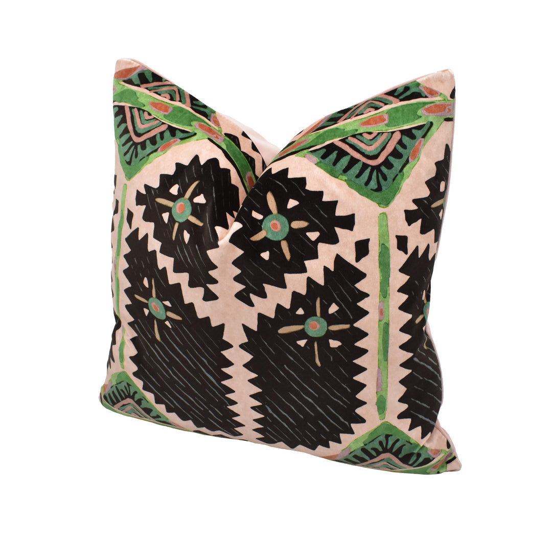 Harlequin - Brocha - Blush / Charcoal  Stunning Handmade Cushion Cover Designer Home Décor Velvet Throw Pillow