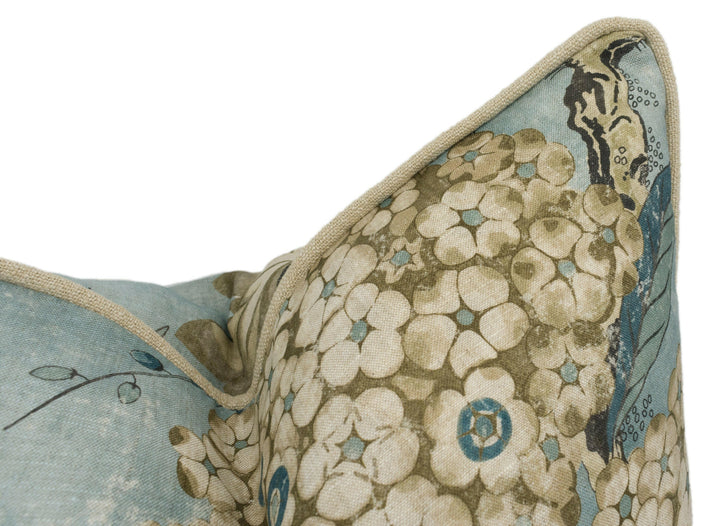 Anna French x Thibaut - Villeneuve - Aqua - Antique Avant Garde Bird Designer Cushion Cover - Luxury Throw Pillow - Handmade Home Decor.