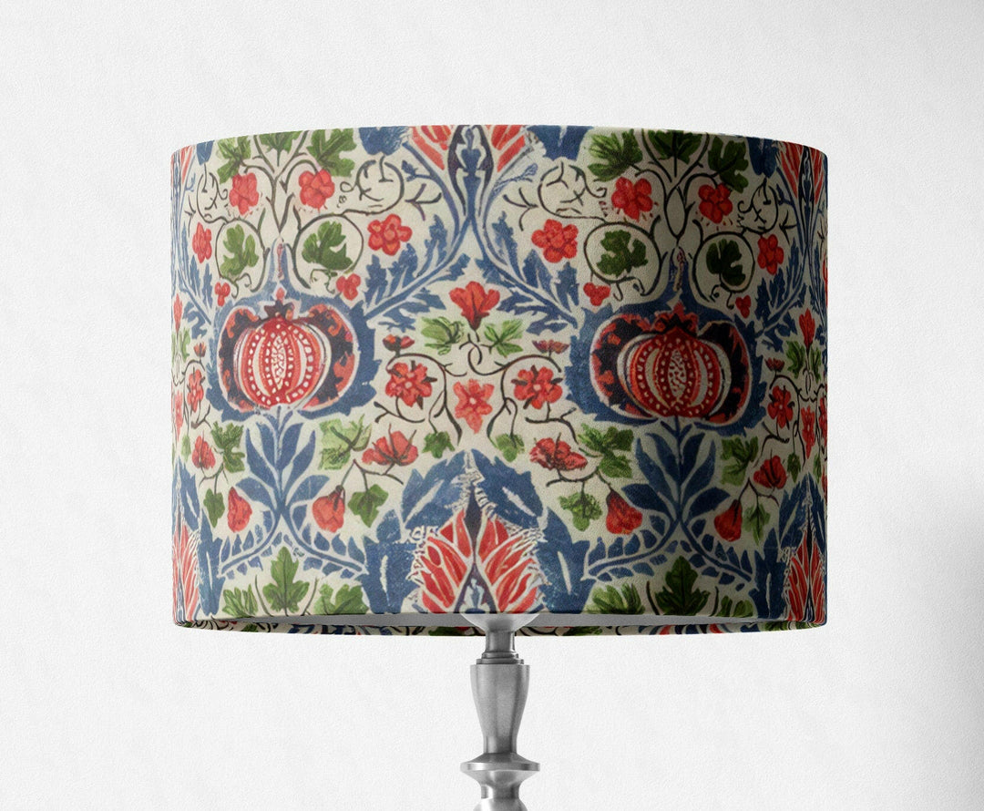 William Morris - Little Chintz - Indigo / Carmine - Lampshade Stunning Handmade.
