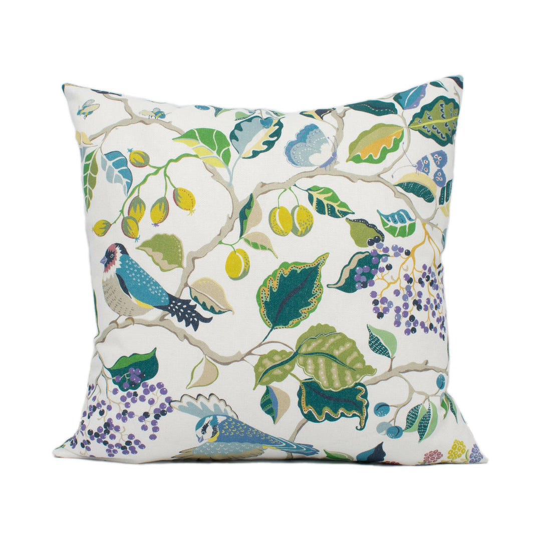 Sanderson - Birds & Berries - Southwold Blue - Stunning Handmade Cushion Cover Throw Pillow Designer Home Décor.