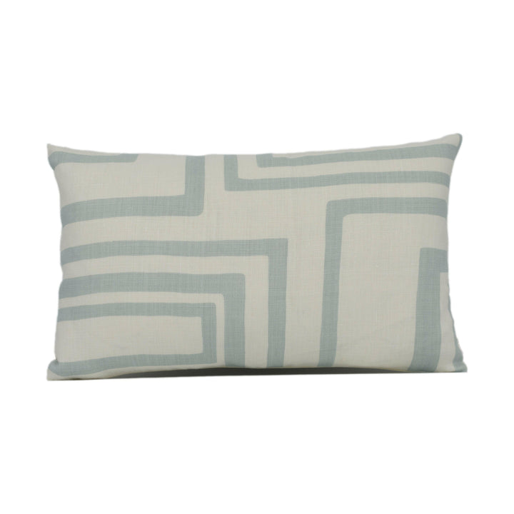 Schumacher - Large Open Boxes - Mineral - Retro Mid Century Cushion Cover Handmade Throw Pillow Designer Home Décor.