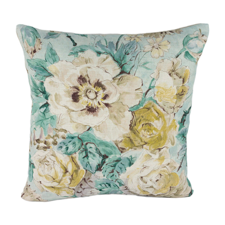 Sanderson - Giselle - Gold / Jade - Cushion Cover Throw Pillow Designer Home Decor.
