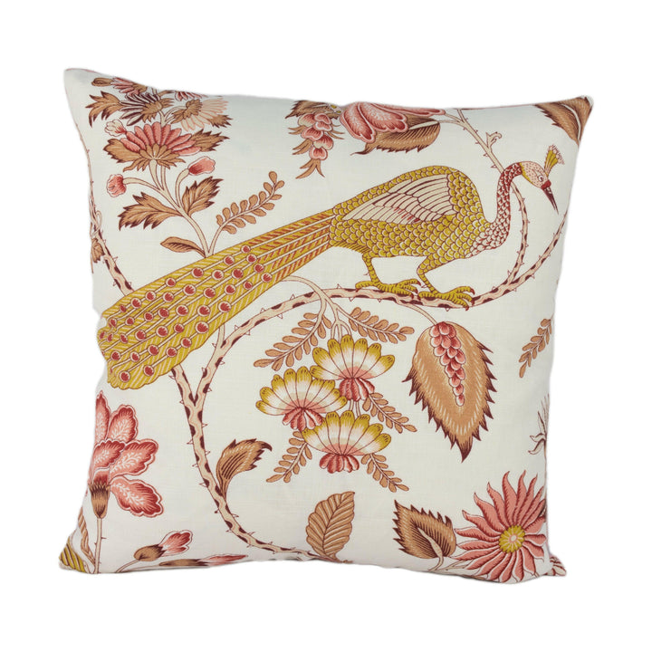 Schumacher - Campagne - Rose &amp; Ochre - Lush Lively French Floral Designer Cushion Cover - Handmade Throw Pillow - Designer Home Decor.