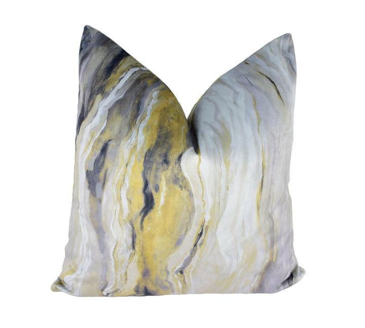 Prestigious - Lava - Gilt - Marbled & Metallic Luxurious Velvet Cushion Cover - Handmade Throw Pillow Designer Home Decor.