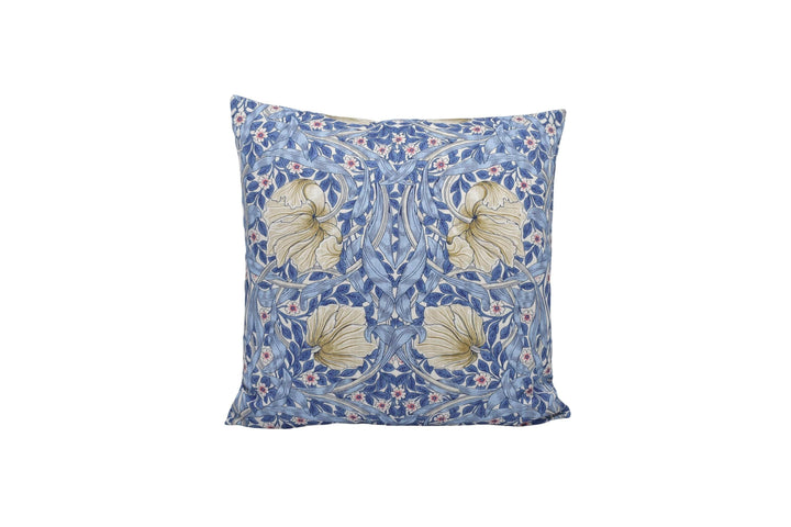 William Morris - Pimpernel - Woad - Classic English Morris Floral Cushion Cover Handmade Throw Pillow Designer Home Décor.
