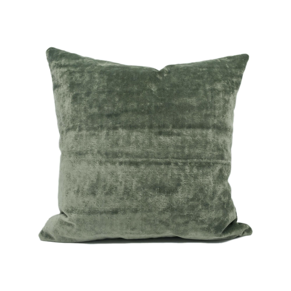Zoffany - Curzon - Green / Slate - Opulent Plush Velvet Cushion Cover - Handmade Throw Pillow - Designer Home Décor.