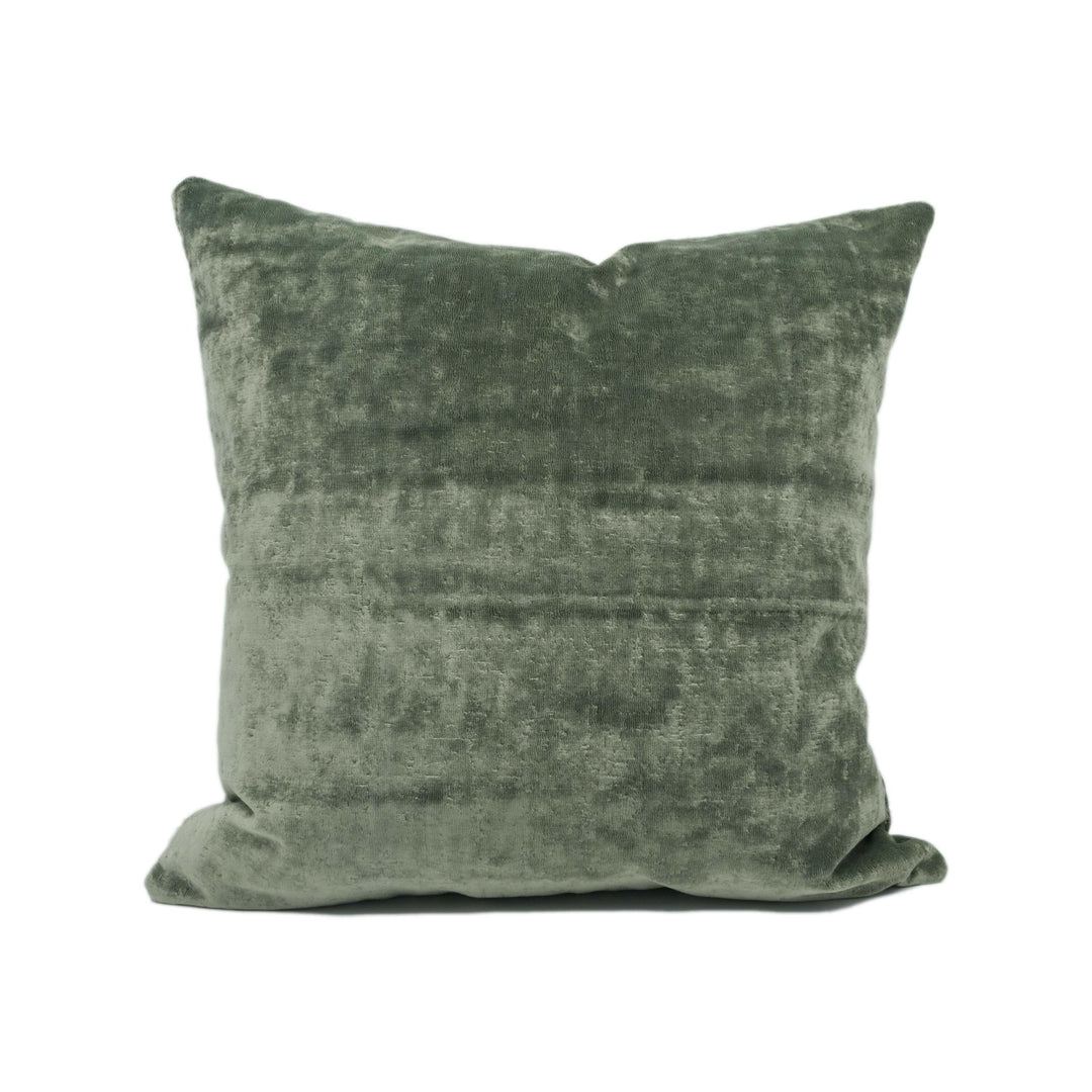 Zoffany - Curzon - Green / Slate - Opulent Plush Velvet Cushion Cover - Handmade Throw Pillow - Designer Home Décor.