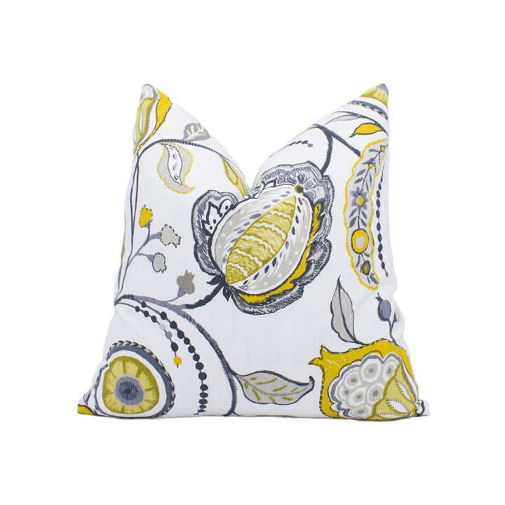 Clarke &amp; Clarke - Kayo - Chartreuse / Charcoal - Stunning Designer Cushion Cover Home Décor Throw Pillow