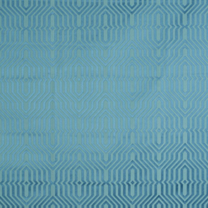 Prestigious - Mercury - Marine  - Funky Geometric Cushion Cover - Handmade Throw Pillow Designer Home Decor.