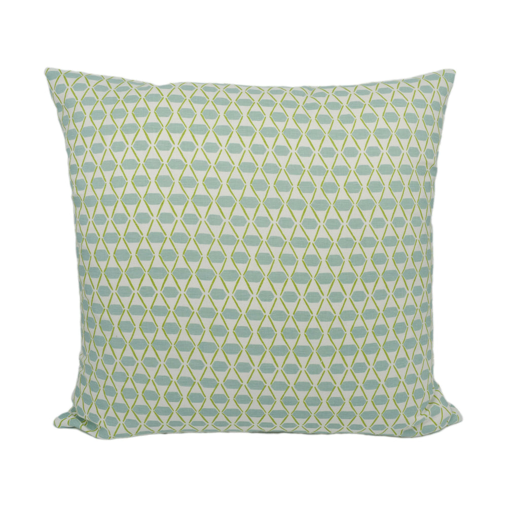 Thibaut - Denver - Spa Blue and Green - Whimsical Geometric Cushion Cover - Handmade Throw Pillow -Designer Home Décor.