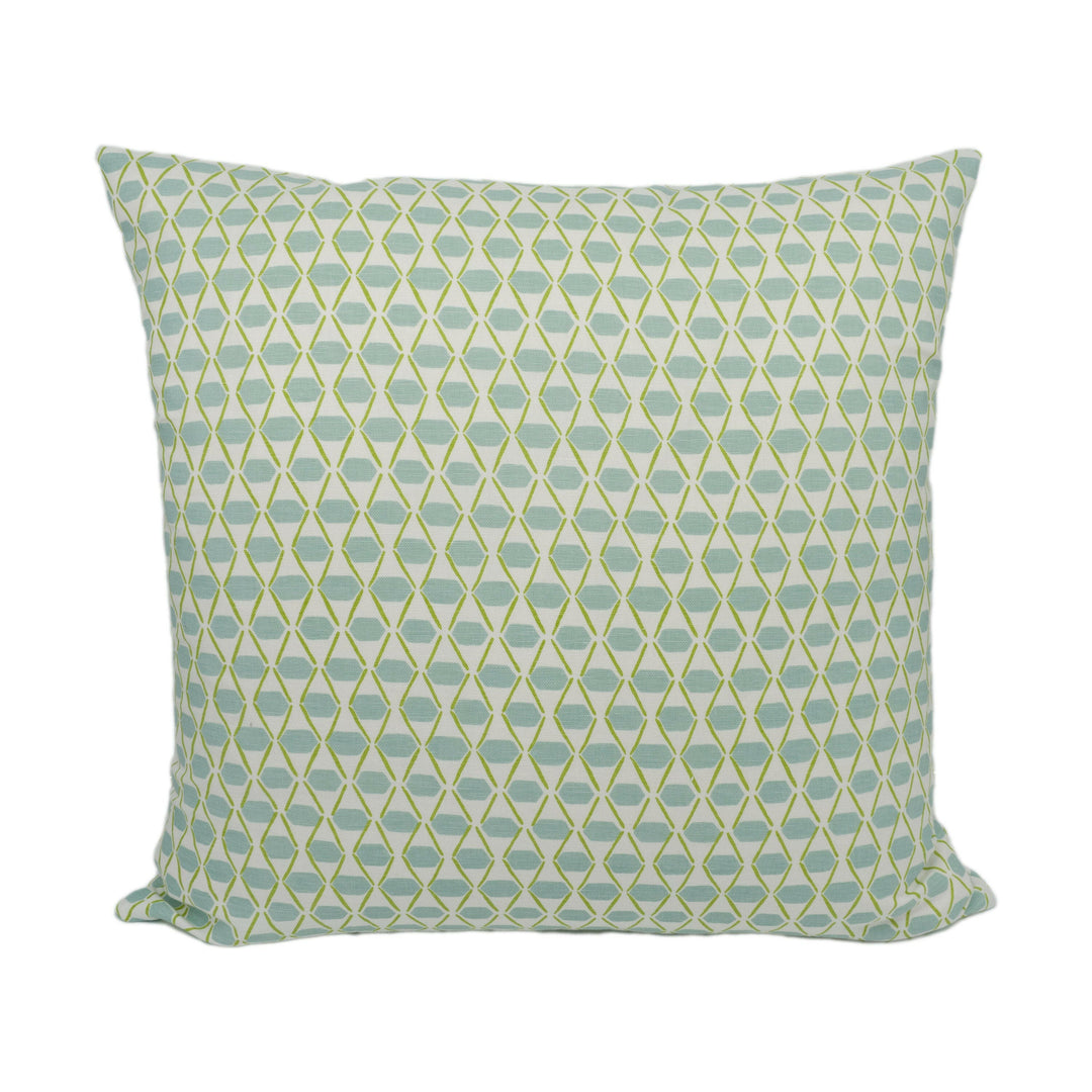 Thibaut - Denver - Spa Blue and Green - Whimsical Geometric Cushion Cover - Handmade Throw Pillow -Designer Home Décor.