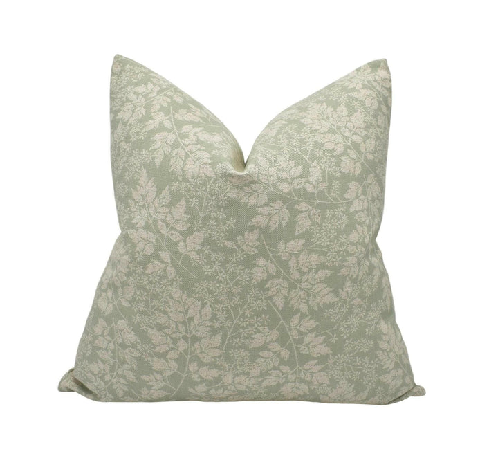 Sanderson - Spring Leaves - Fennel - Charming Simple Leaf Designer Cushion Cover - Handmade Sanderson Pillow Cover - Custom Throw Pillow.
