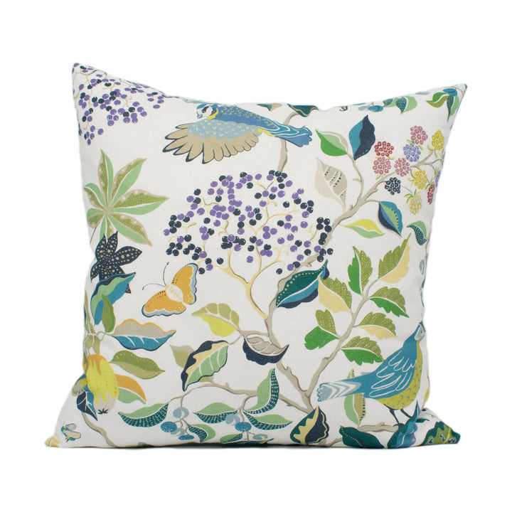 Sanderson - Birds & Berries - Southwold Blue - Stunning Handmade Cushion Cover Throw Pillow Designer Home Décor.