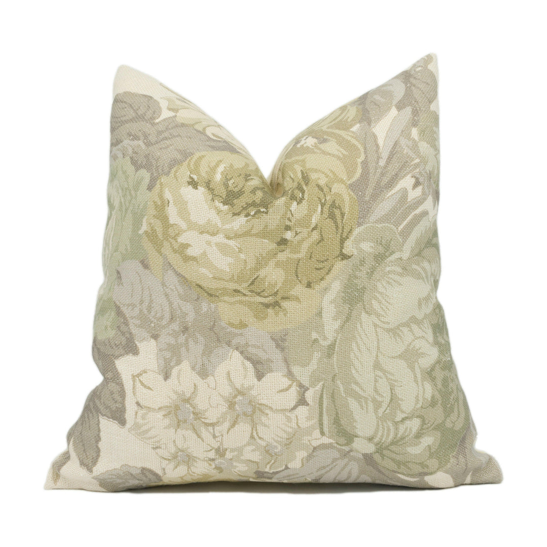 Tessa Proudfoot for St Leger &amp; Viney - Isabella - Eucalyptus - Chic Floral Cushion Cover - Handmade Throw Pillow - Designer Home Décor.