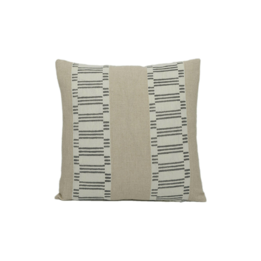 Anna French x Thibaut - Japonic Stripe - Grey - Chic Elegant Striped Cushion Cover - Handmade Throw Pillow - Designer Home Décor.