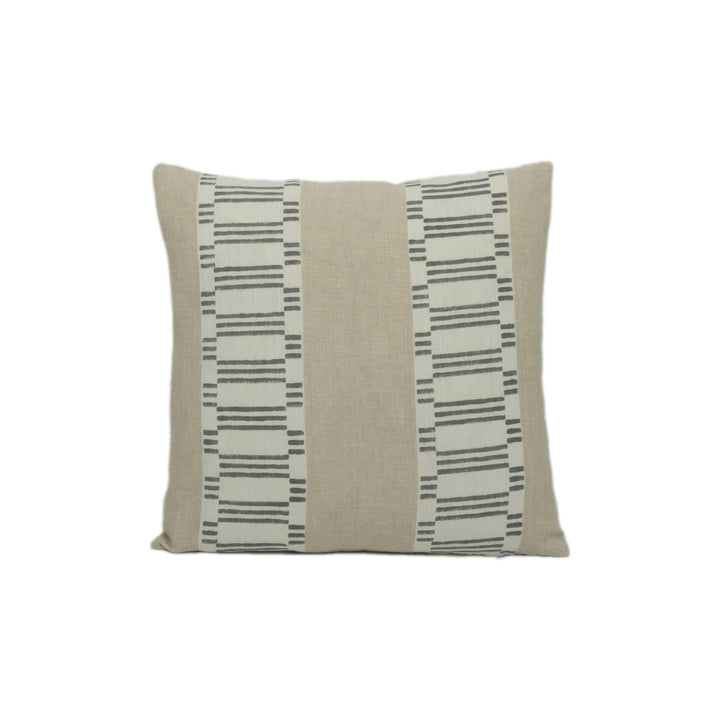 Anna French x Thibaut - Japonic Stripe - Grey - Chic Elegant Striped Cushion Cover - Handmade Throw Pillow - Designer Home Décor.