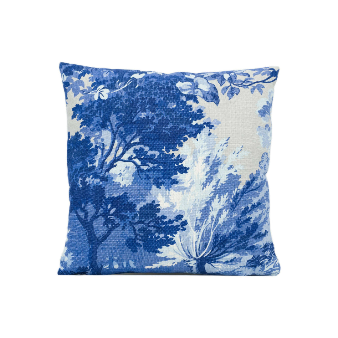 Thibaut - Lincoln Toile - Blue and Flax - Soft Muted Romantic Countryside Designer Cushion Cover - Luxury Throw Pillow - Handmade Home Décor.