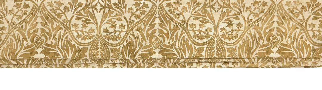William Morris - Bluebell - Gold Vellum - Professionally Made Roman Blind Made to Measure.