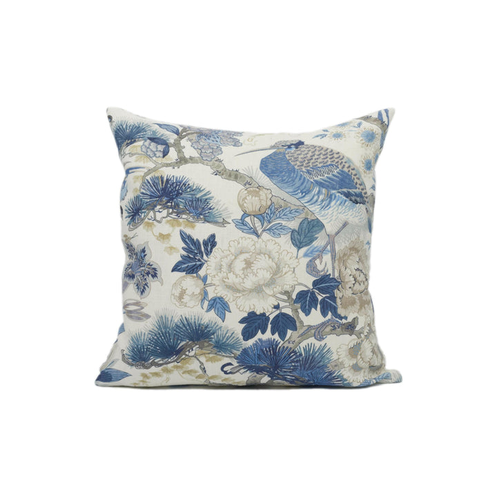 Scalamandre - Shenyang - Porcelain - Timeless Traditional Chinoiserie Designer Cushion Cover - Handmade Throw Pillow Luxury Home Décor.