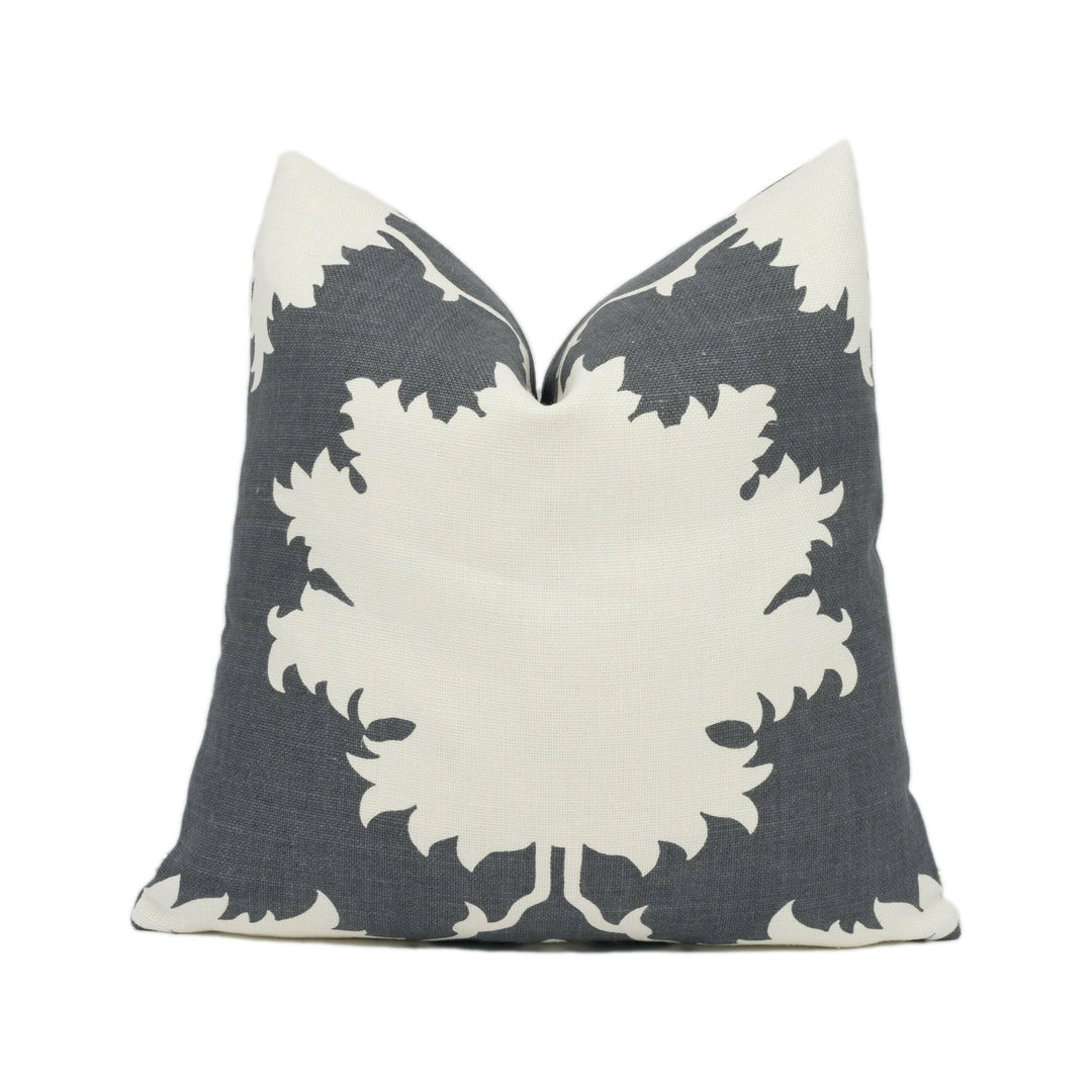 Mary McDonald for Schumacher - Garden Of Persia - Charcoal - Graphic Persian Inspired Designer Cushion Cover - Handmade Throw Pillow.