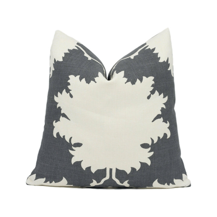 Mary McDonald for Schumacher - Garden Of Persia - Charcoal - Graphic Persian Inspired Designer Cushion Cover - Handmade Throw Pillow.