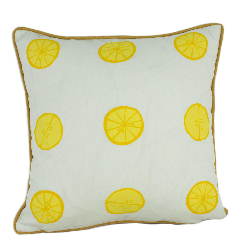 Vera Neumann for Schumacher - Lemonade - Lemon - Imaginative Fruity Polka Dot Designer Cushion Cover - Handmade Throw Pillow Luxury Home.