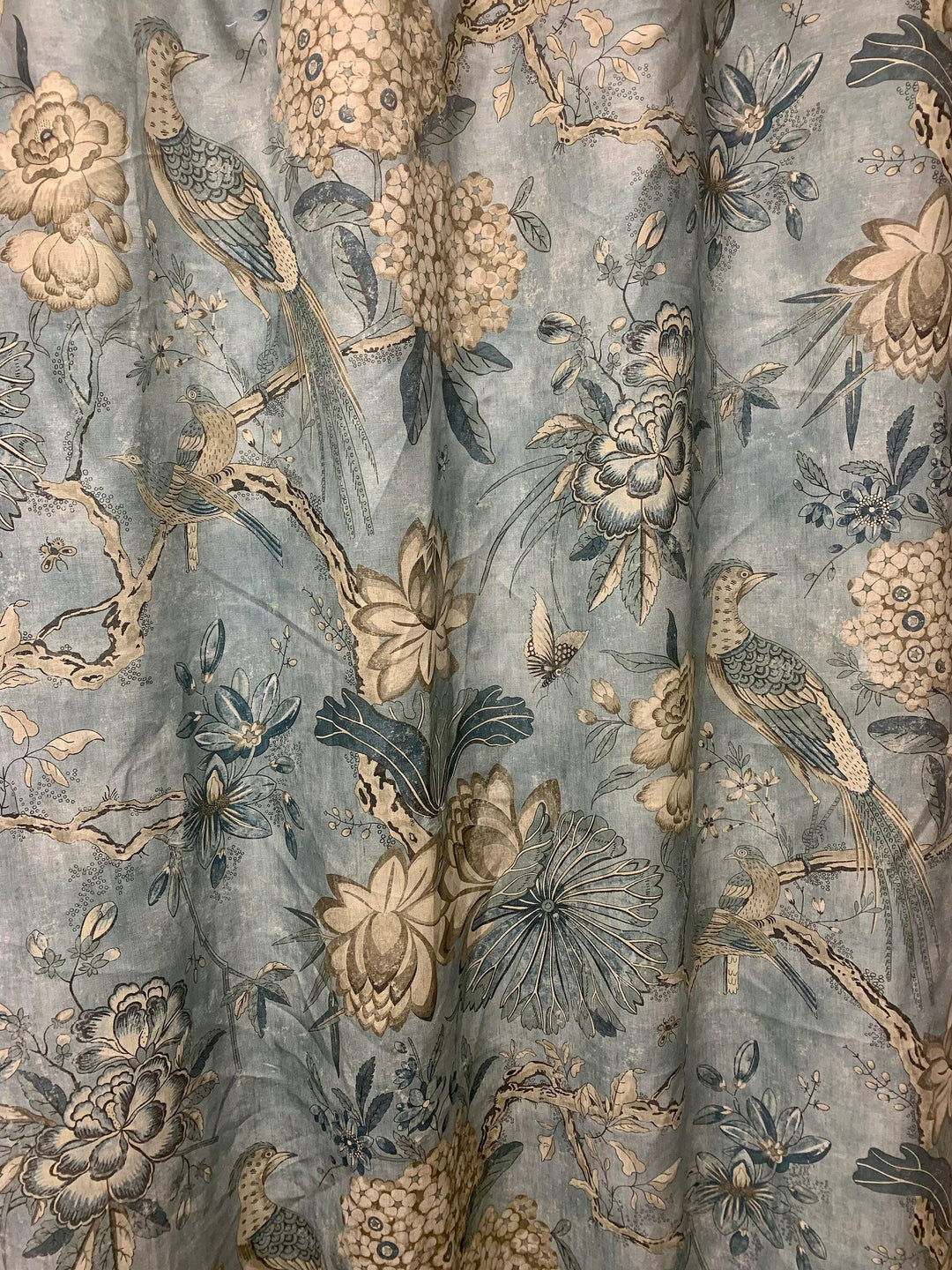 Anna French Fabric - Thibaut - Villeneuve Aqua-  Made to Measure Curtains - Designer Drapery.