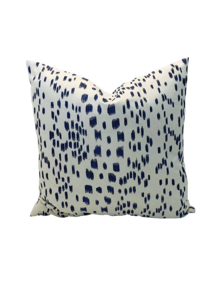 Brunschwig & Fils - Les Touches - Blue - Luxurious Modern Animal Print Designer Cushion Cover - Luxury Throw Pillow - Handmade Home Decor.